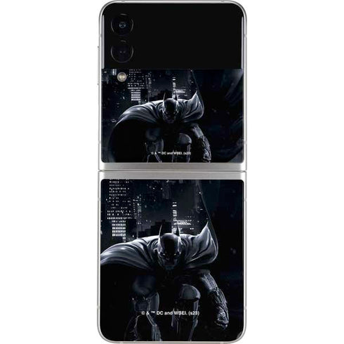 DC Comics Arkham Origins Batman In action pose Galaxy Z Flip4 5G Skin